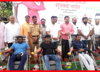 Chagan Bhujbal Birthday मंत्री छगन भुजबळांच्या वाढदिवसाला धुळ्यात शंभर दात्यांचे रक्तदान