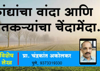 40 percent export duty on onion राज्यातील शेतीच्या अधोगतीस केंद्राचं पूरक धोरण जबाबदार : प्रा. चंद्रकांत अकोलकर