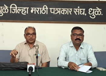 Dhule News व्यापारी संकुलातील गाळा हडपला, पत्रकार परिषदेत लोंढेंची कैफियत